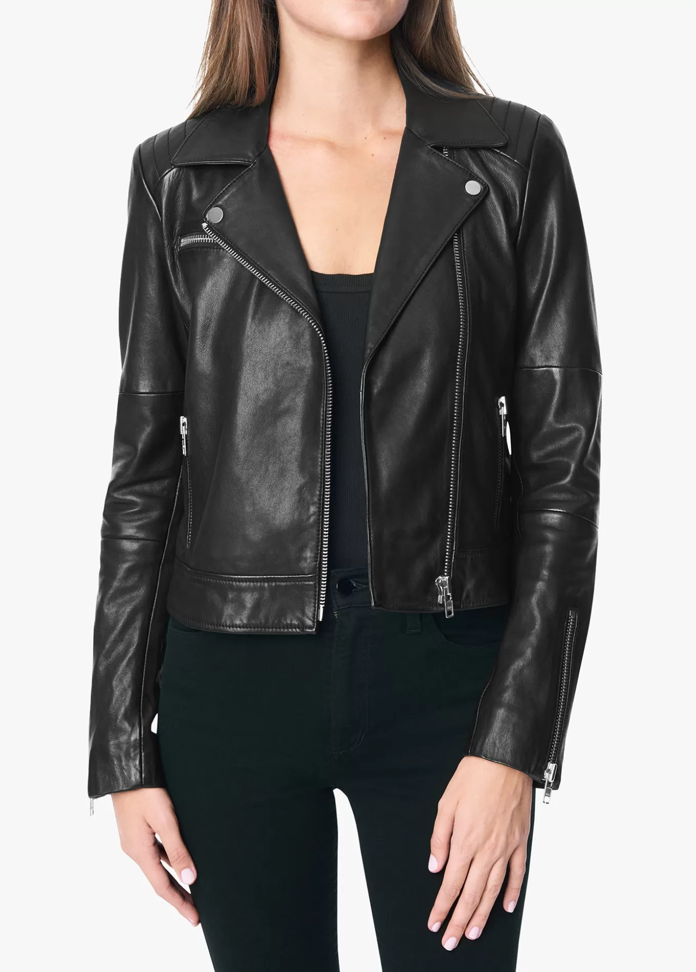 Women Joe’s Jeans DYLAN LEATHER ZIP MOTO JACKET