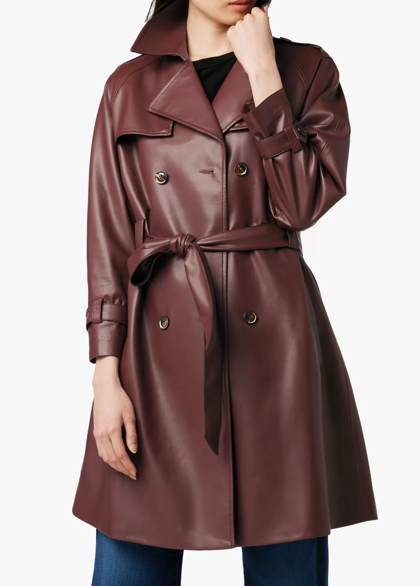 Women Joe’s Jeans ELIZA VEGAN LEATHER TRENCH